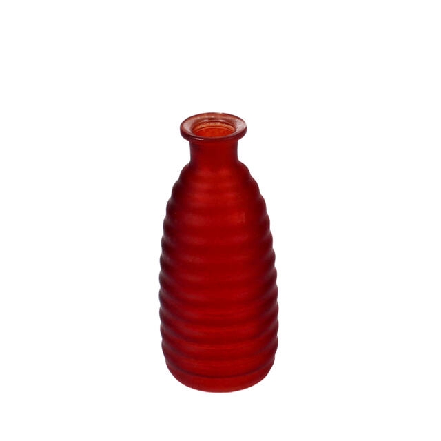 <h4>Vase Fomboni glass Ø6xH15cm red frosted</h4>