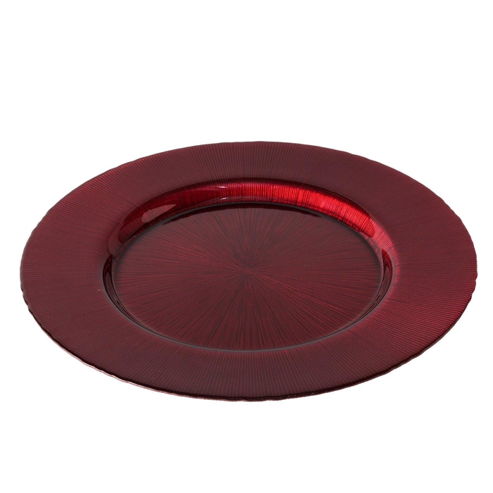 <h4>Plate Relin, D 33,00 cm, Glass lacquered, Single-colour, Red glass laquered red, 4066076605156, 2069813</h4>