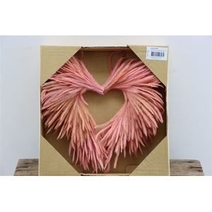 Wr Silkworm Heart Shape L Pink 30cm