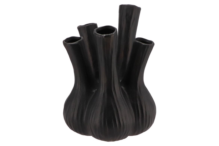 Aglio Matt Black Vase 26x35cm Nm