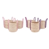 Venice Pink/lila Basket Handles Set 3 35x28/32x26/26x25
