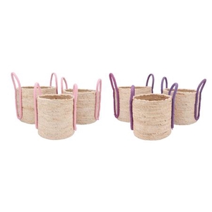 Venice Pink/lila Basket Handles Set 3 35x28/32x26/26x25 Nm