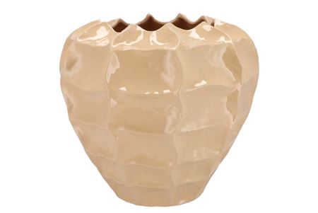 <h4>Lima Beige Vase Carve 36x36x33cm Nm</h4>