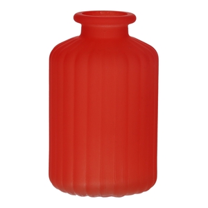 DF02-666111600 - Bottle Caro lines d3.5/6.2xh10 cherry red matt