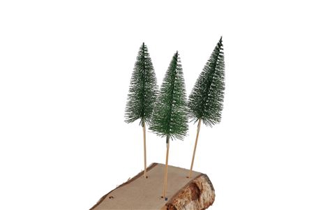 <h4>Pick Kerstboom+sneeuw 10+12cm Stok P/24 Nm</h4>
