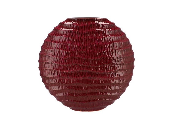 <h4>Inga Jada Purple Oval Vase Active Glaze Wave 31x12x30cm</h4>