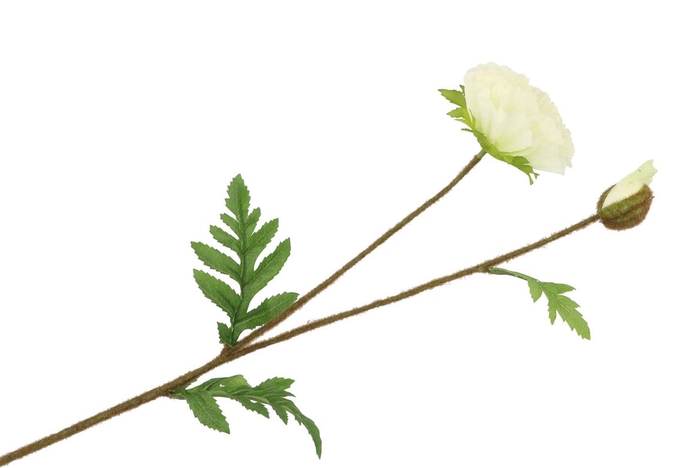 <h4>Silk Papaver Branch White 64cm</h4>