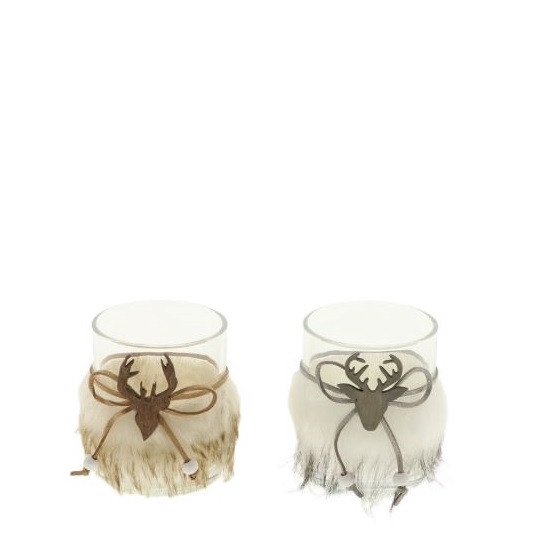 <h4>Kerst Theelicht rendier d07*8cm</h4>