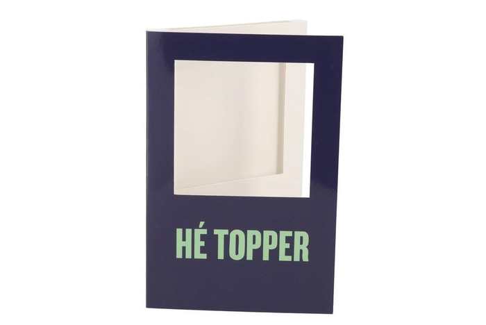 <h4>Gift Tile Card Hé Topper Blue 21x14x1cm</h4>