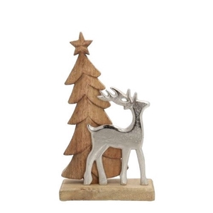 Christmas natural Deco tree/reindeer 20*6*30cm