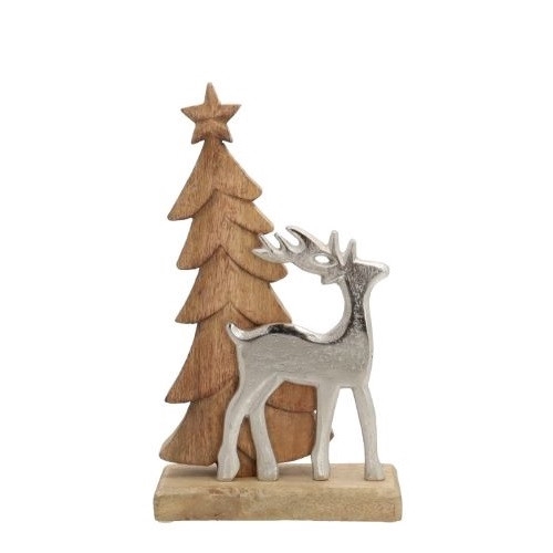 <h4>Christmas natural Deco tree/reindeer 20*6*30cm</h4>