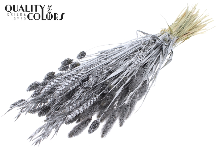 <h4>Dried Flower mix bunch Silver + Glitter</h4>