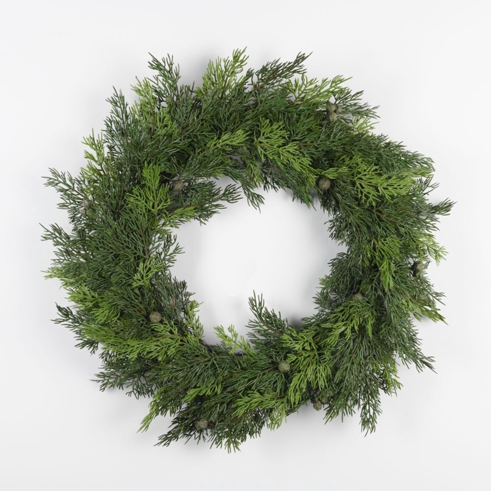 AF Wreath Cedar D50cm Green