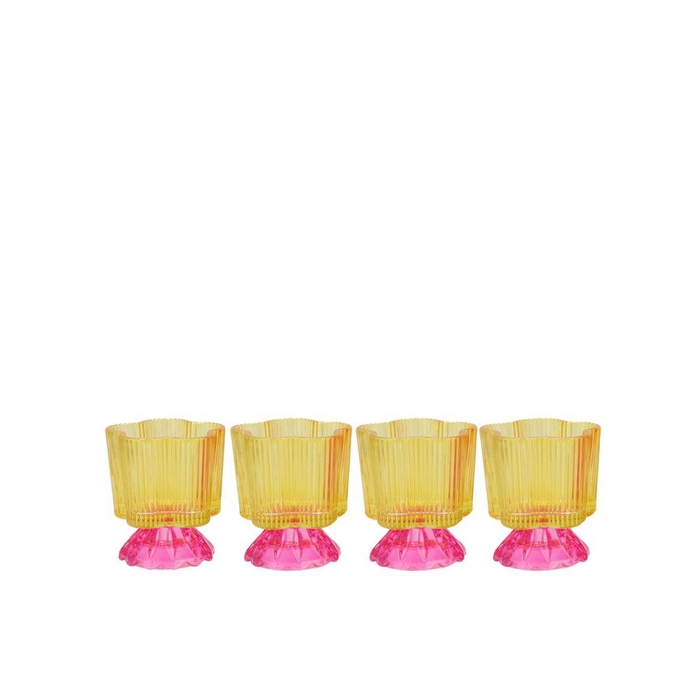 <h4>Naomi Dutch Yellow Tealight Holder Ass 8x10cm Nm</h4>