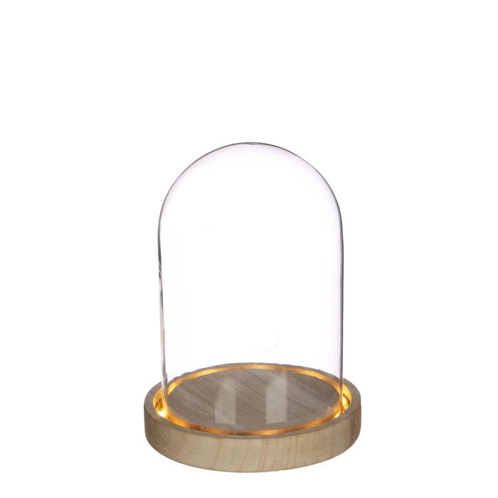 <h4>Glas Stolp LED d12*16.5cm incl.batt.</h4>