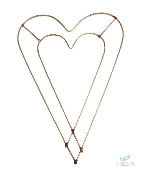 METAL FRAME DOUBLE HEART 28XH42