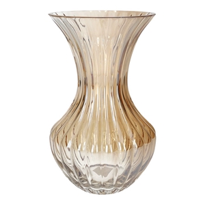 Vase Zelune d15/16xh25 amber+pearl