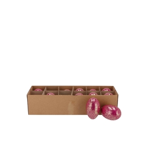 Eggs Chicken Fuchsia Glitter P/12