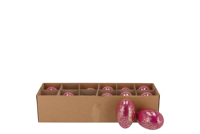 <h4>Eggs Chicken Fuchsia Glitter P/12</h4>