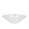 Glass Bowl Ribbed Conical 23x23x7cm