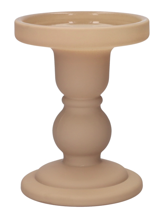 <h4>DF02-666827000 - Candle holder Liora d8.5xh11 beige matt</h4>