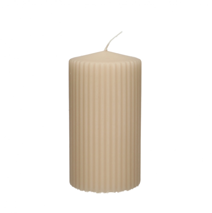 <h4>Candle Cylinder rib d07*13cm</h4>