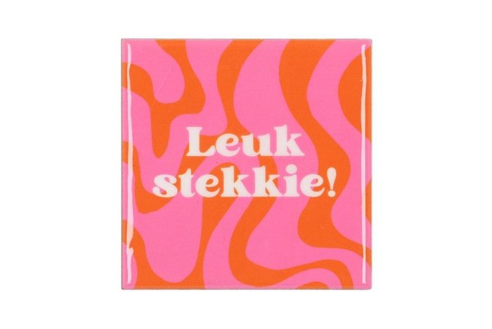 <h4>Tile Leuk Stekkie Pink 10x10x1cm</h4>