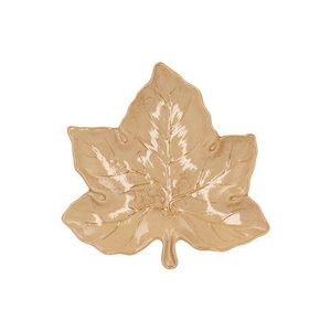 Leaf Maple Plate Warm Sand 24x24x4cm Nm