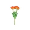 Silk Tulip Bouquet Papagayo 5x Orange 39cm