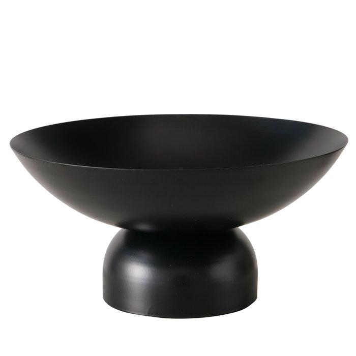 <h4>Schaal Pamela, met stand, zwrt, Rond, H 12,50 cm</h4>