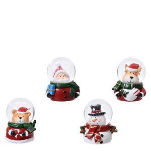 Kerst Deco sneeuwbol 6cm