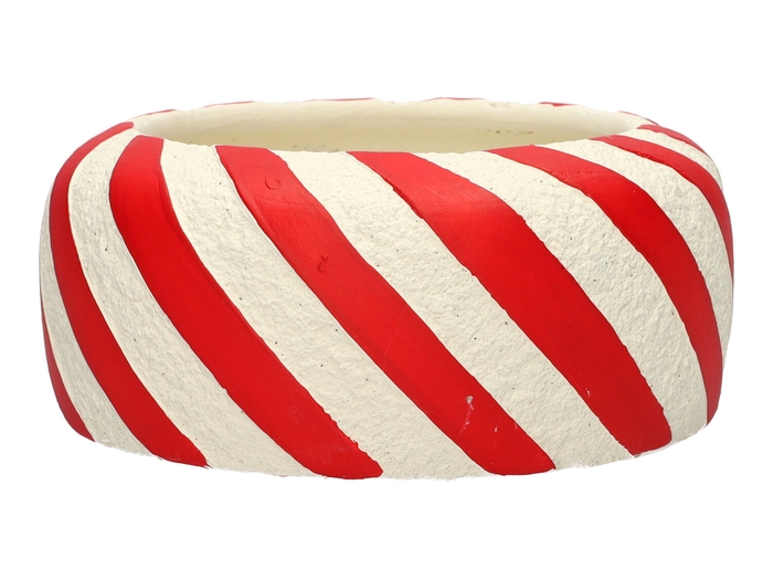 <h4>DF03-751501300 - Planter Carol d13/18xh8 red/white</h4>