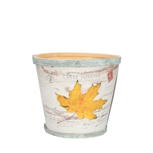 Wood Leaf pot d17*15cm