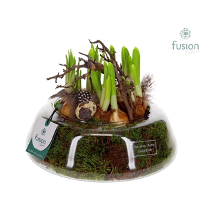 Green Bottle Christel Large met Pasen arrangement