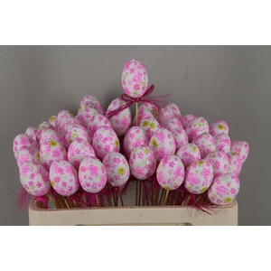 Stick Egg Fabric+bow Pink