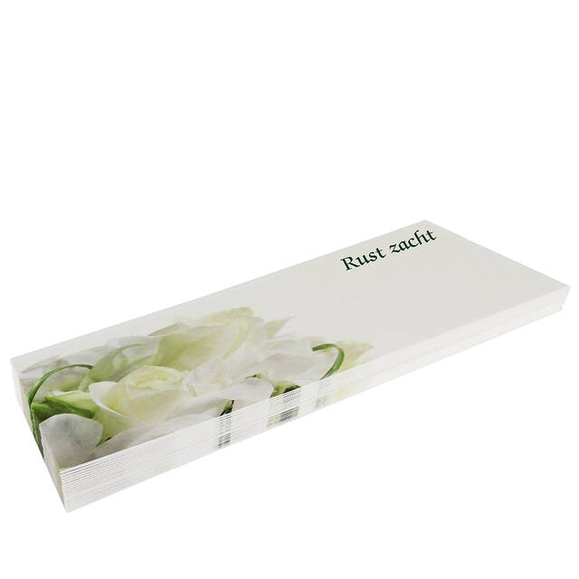 <h4>Rouwkaarten MA groot - rust zacht pak 20st (roos)</h4>