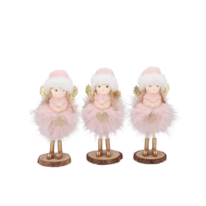 Loulou Pink X-mas Standing Girl Ass 6x6x17cm