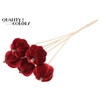 Velvet Pumpkin Ø6cm on stem Red
