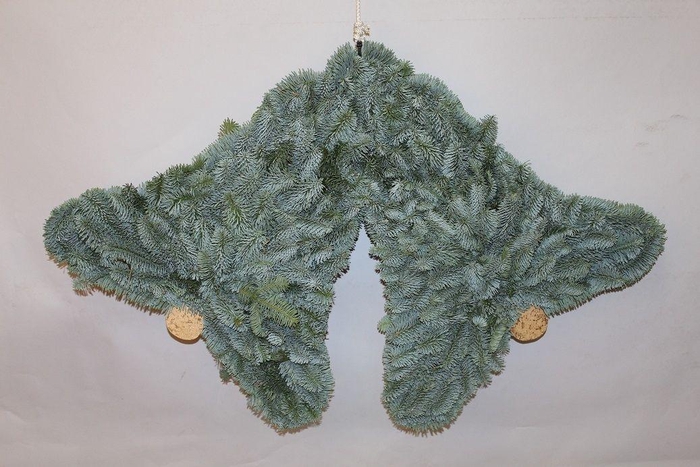 <h4>Kerstbel dubbel beide zijde Nobilis 50cm besneeuwd</h4>