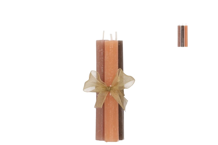 <h4>Frosty Woods Brown Mix Taper Candle 2x15cm</h4>