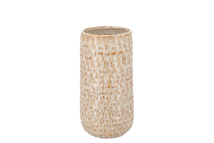 Liv Sand Structure Vase 13x13x20cm