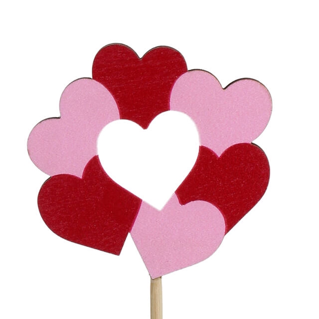 <h4>Pick heart Seven wood Ø7cm+12cm stick</h4>