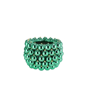 Christmasball Green Pot 17x17x12cm Nm