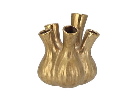 <h4>Aglio Gold Vase 17x20cm</h4>