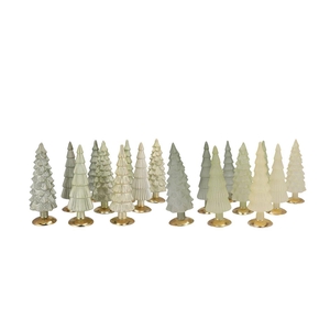 Twinkle Nordic Green Mix Glass Tree Matt Ass 9x25cm