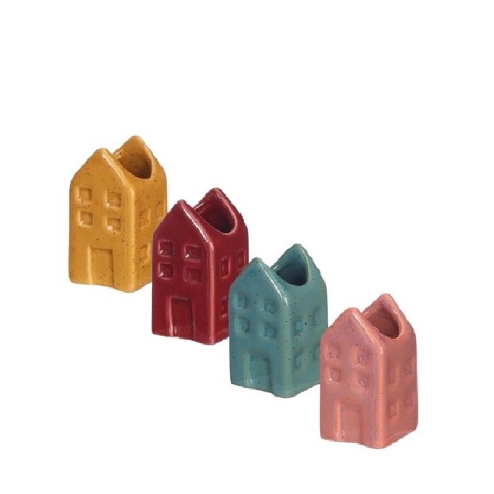 <h4>Keramiek Minivaas huis chic d03*8cm</h4>