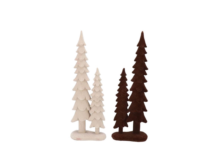 <h4>X-mas Flock Brown Sand Pine Tree Ass 9x6x25cm</h4>
