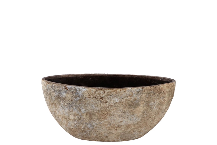 Batu Sand Oval Bowl 33x16x23cm