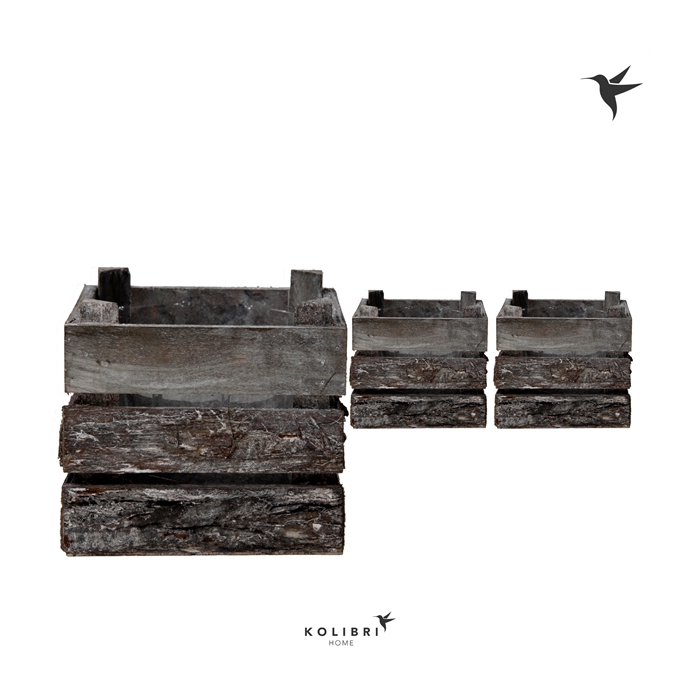 <h4>Kolibri Home Wooden Bark pot 12 cm</h4>