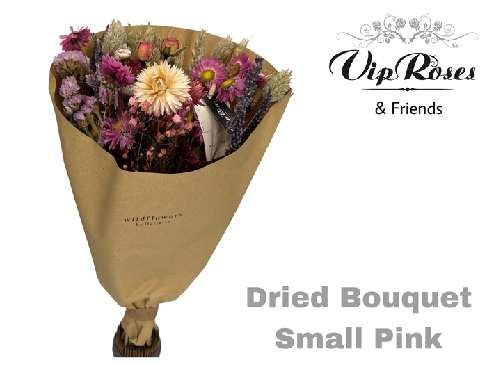 Dried Bouquet Small Pink X12